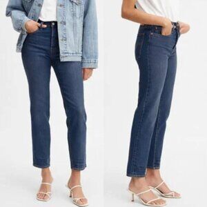 Levi’s Wedgie Jeans Straight Leg Tapered High Rise Button Fly Blue 27